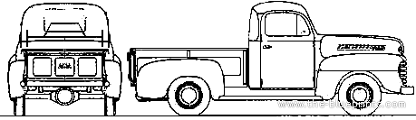 Ford F-1 Pick-up Truck (1948) - Ford - drawings, dimensions, pictures of the car