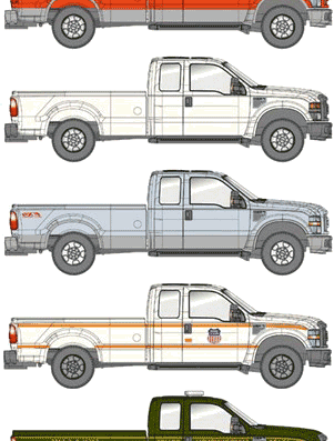 Ford F-250 (2008) - Ford - drawings, dimensions, pictures of the car
