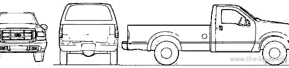Ford F-250 Regular Cab Pick-up - Ford - drawings, dimensions, pictures of the car