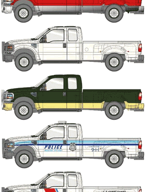 Ford F-350 (2008) - Ford - drawings, dimensions, pictures of the car