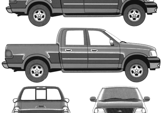 Ford F250 (2005) - Ford - drawings, dimensions, pictures of the car