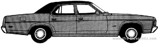 Ford Fairlane 500 Sedan (AUS) (1978) - Форд - чертежи, габариты, рисунки автомобиля