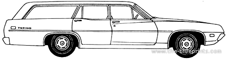 Ford Fairlane 500 Station Wagon (1969) - Форд - чертежи, габариты, рисунки автомобиля