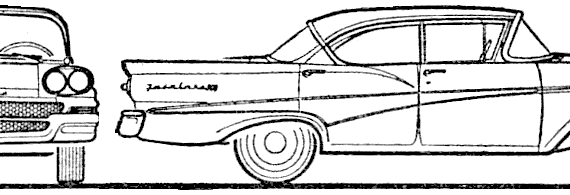 Ford Fairlane Town Sedan (1958) - Форд - чертежи, габариты, рисунки автомобиля