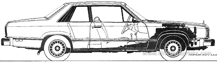 Ford Fairmont ESO (1978) - Форд - чертежи, габариты, рисунки автомобиля