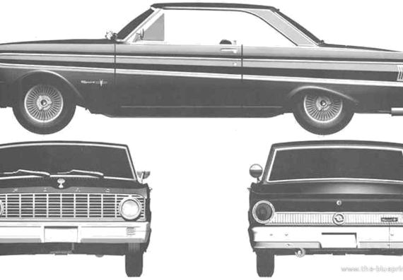 Ford Falcon Sprint Hardtop (1964) - Форд - чертежи, габариты, рисунки автомобиля