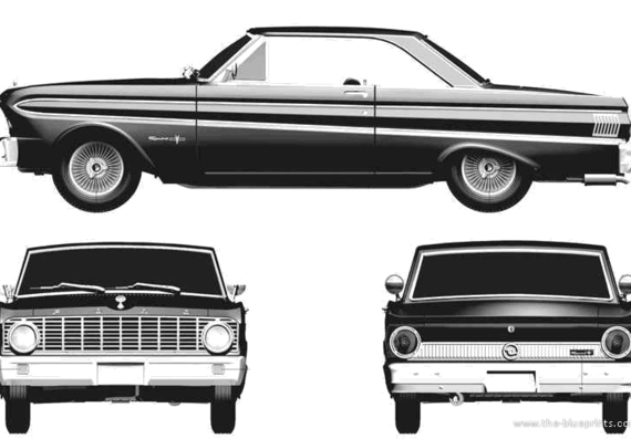 Ford Falcon Sprint Hardtop (1965) - Форд - чертежи, габариты, рисунки автомобиля