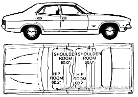 Ford Falcon XB (AUS) (1975) - Форд - чертежи, габариты, рисунки автомобиля