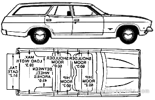 Ford Falcon XB Estate (AUS) (1975) - Форд - чертежи, габариты, рисунки автомобиля