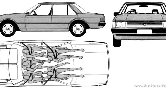 Ford Falcon XD GL (AUS) (1979) - Форд - чертежи, габариты, рисунки автомобиля
