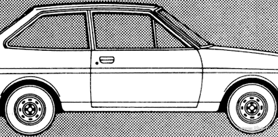 Ford Fiesta Mk.I 1.1 L (1980) - Форд - чертежи, габариты, рисунки автомобиля
