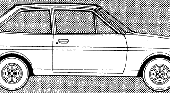 Ford Fiesta Mk.I Popular Plus (1981) - Форд - чертежи, габариты, рисунки автомобиля
