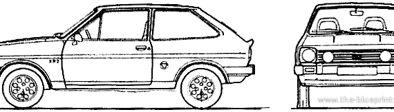 Ford Fiesta Mk.I XR2 (1981) - Форд - чертежи, габариты, рисунки автомобиля