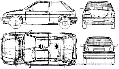 Ford Fiesta S3 3-Door - Форд - чертежи, габариты, рисунки автомобиля