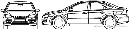 Ford Focus 4-Door (2007) - Ford - drawings, dimensions, pictures of the car