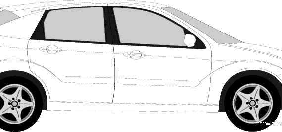 Ford Focus 5-Door (2005) - Форд - чертежи, габариты, рисунки автомобиля