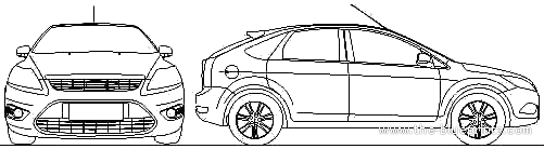 Ford Focus Hatch (BR) (2011) - Форд - чертежи, габариты, рисунки автомобиля