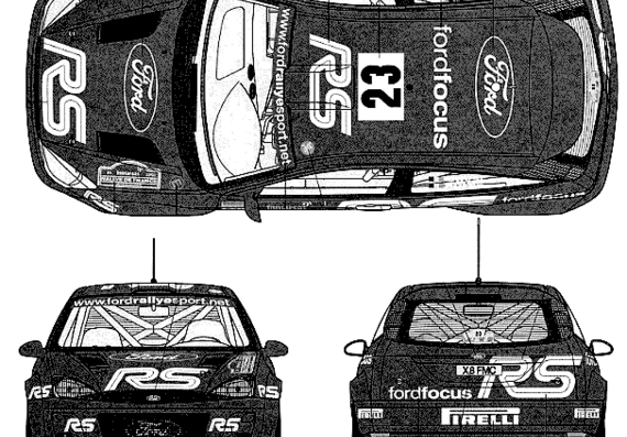 Ford Focus RS WRC 02 Performance Blue - Ford - drawings, dimensions, pictures of the car