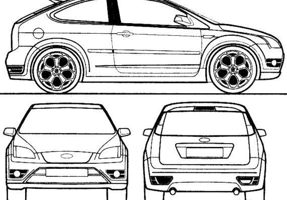 Ford Focus ST 3-Door (2007) - Ford - drawings, dimensions, pictures of the car