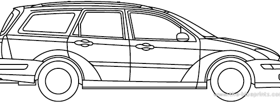 Ford Focus Wagon (2004) - Форд - чертежи, габариты, рисунки автомобиля
