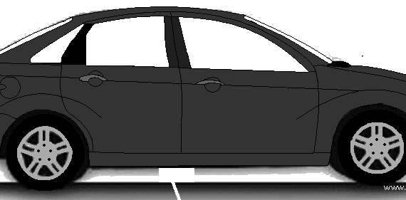 Ford Focus ZTS (2000) - Форд - чертежи, габариты, рисунки автомобиля
