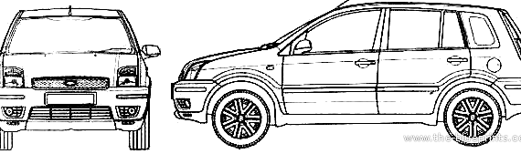 Ford Fusion (2005) - Форд - чертежи, габариты, рисунки автомобиля
