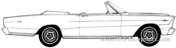 Ford Galaxie 500 Convertible (1966) - Ford - drawings, dimensions, pictures of the car