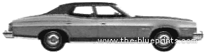 Ford Gran Torino 4-Door Sedan Brougham (1975) - Ford - drawings, dimensions, pictures of the car