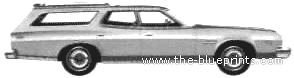 Ford Gran Torino Wagon (1975) - Форд - чертежи, габариты, рисунки автомобиля