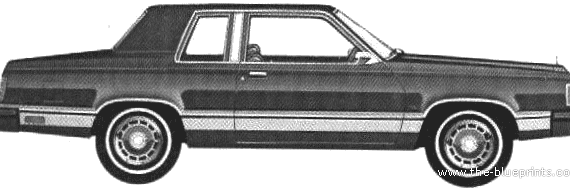 Ford Granada 2-Door GL (1981) - Форд - чертежи, габариты, рисунки автомобиля