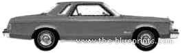 Ford Granada 2-Door Hardtop (1975) - Форд - чертежи, габариты, рисунки автомобиля