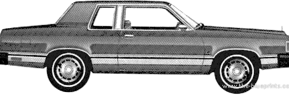 Ford Granada 2-Door L (1981) - Форд - чертежи, габариты, рисунки автомобиля