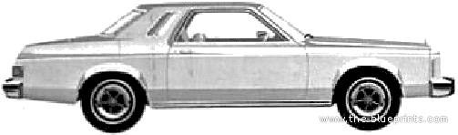 Ford Granada 2-Door Sedan (1980) - Ford - drawings, dimensions, pictures of the car