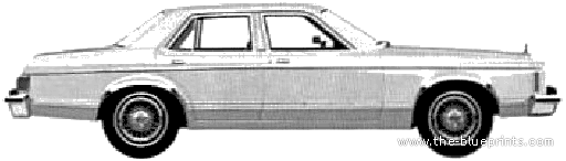 Ford Granada Ghia 4-Door Sedan (1980) - Ford - drawings, dimensions, pictures of the car