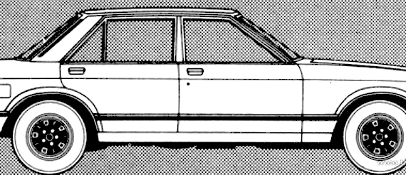 Ford Granada Mk.II 2.1D (1980) - Форд - чертежи, габариты, рисунки автомобиля