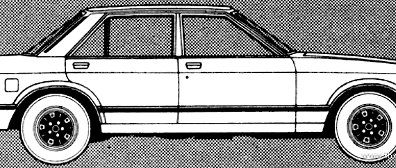 Ford Granada Mk.II 2.3 GL (1981) - Форд - чертежи, габариты, рисунки автомобиля