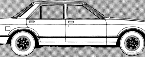 Ford Granada Mk.II 2.8 Ghia (1980) - Форд - чертежи, габариты, рисунки автомобиля