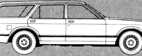 Ford Granada Mk.II 2.8i Estate (1981) - Форд - чертежи, габариты, рисунки автомобиля