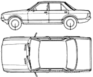 Ford Granada Mk. II (1979) - Форд - чертежи, габариты, рисунки автомобиля