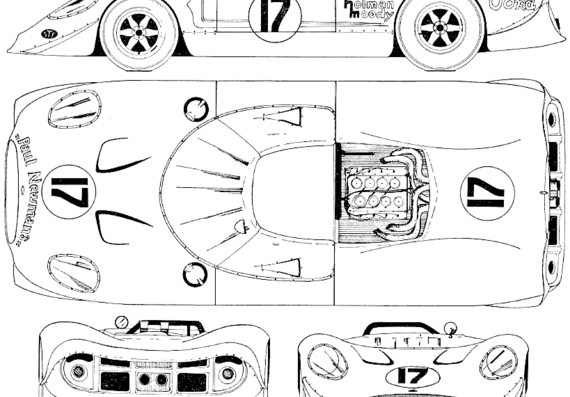 Ford Honker II Can-Am (1967) - Форд - чертежи, габариты, рисунки автомобиля