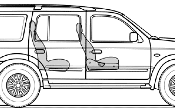 Ford IND Endeavour (2004) - Форд - чертежи, габариты, рисунки автомобиля