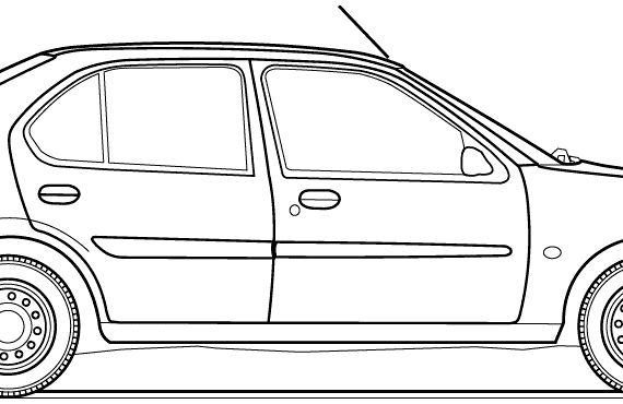 Ford IND Ikon NXT 4-Door (2003) - Форд - чертежи, габариты, рисунки автомобиля