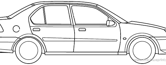 Ford Ikon (2007) - Форд - чертежи, габариты, рисунки автомобиля