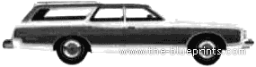 Ford LTD Country Squire Wagon (1975) - Форд - чертежи, габариты, рисунки автомобиля