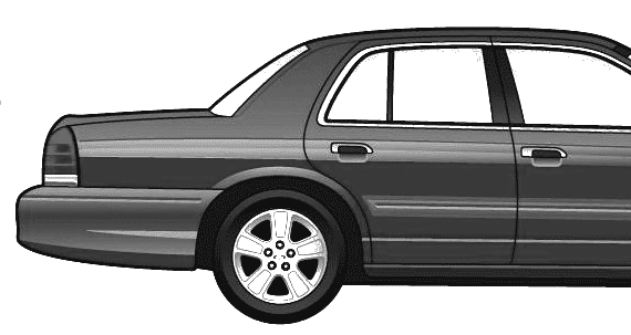 Ford LTD Crown Victoria (2008) - Форд - чертежи, габариты, рисунки автомобиля