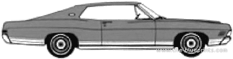 Ford LTD XL Fastback (1968) - Форд - чертежи, габариты, рисунки автомобиля