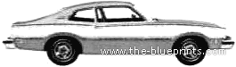 Ford Maverick 2-Door Coupe (1975) - Форд - чертежи, габариты, рисунки автомобиля