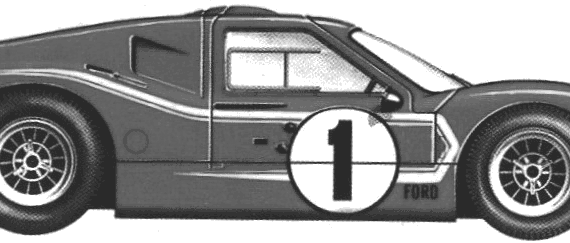 Ford Mk.IV Le Mans (1967) - Форд - чертежи, габариты, рисунки автомобиля
