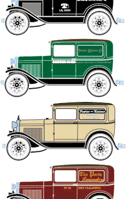 Ford Model A Panel Delivery (1931) - Форд - чертежи, габариты, рисунки автомобиля