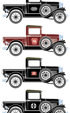 Ford Model A Pick-up (1931) - Форд - чертежи, габариты, рисунки автомобиля